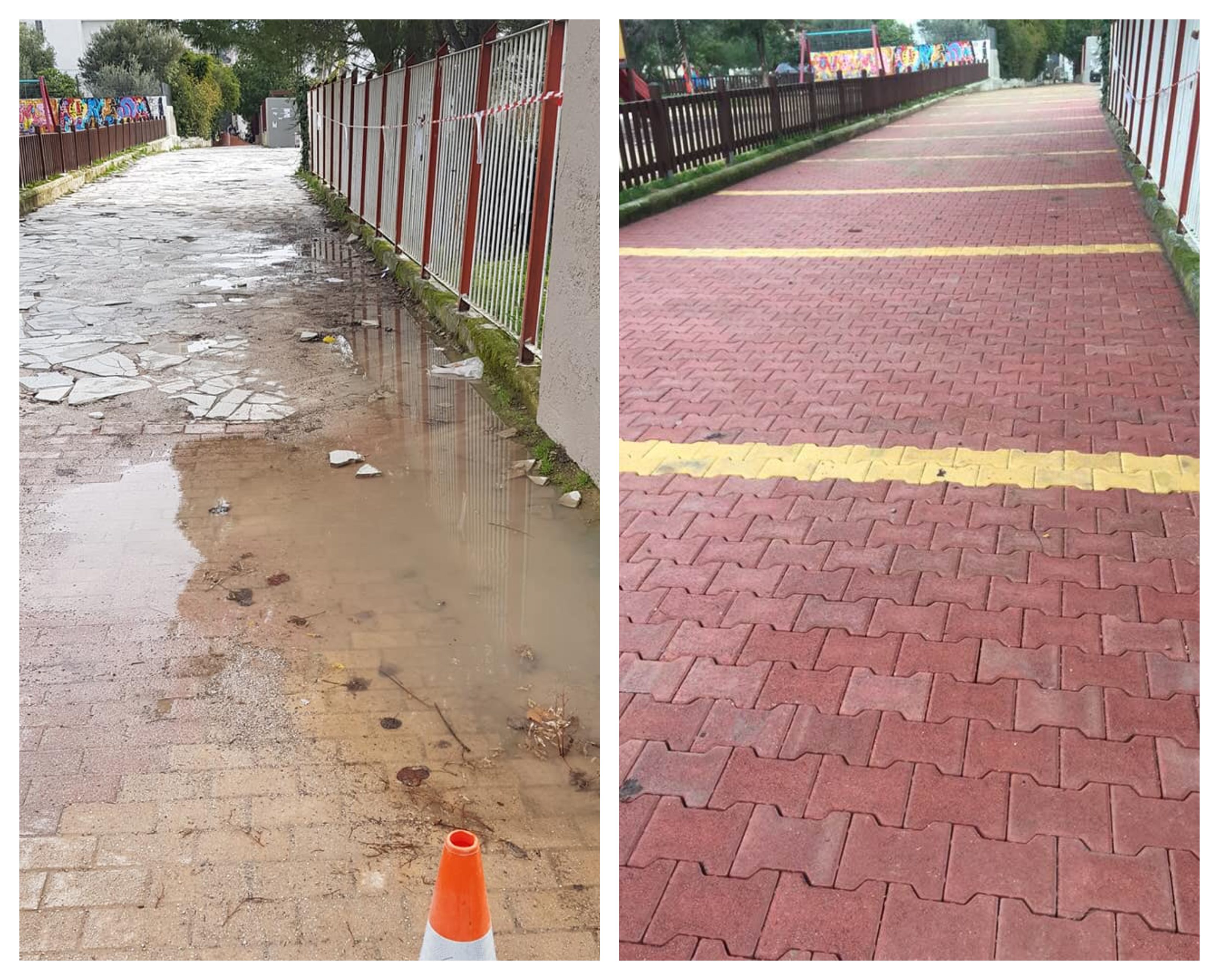 Με νέους κυβόλιθους στρώθηκε η οδός Λογοθετίδη για την ασφάλεια των παιδιών του 7ου και 14ου Δημοτικού Σχολείου της πόλης