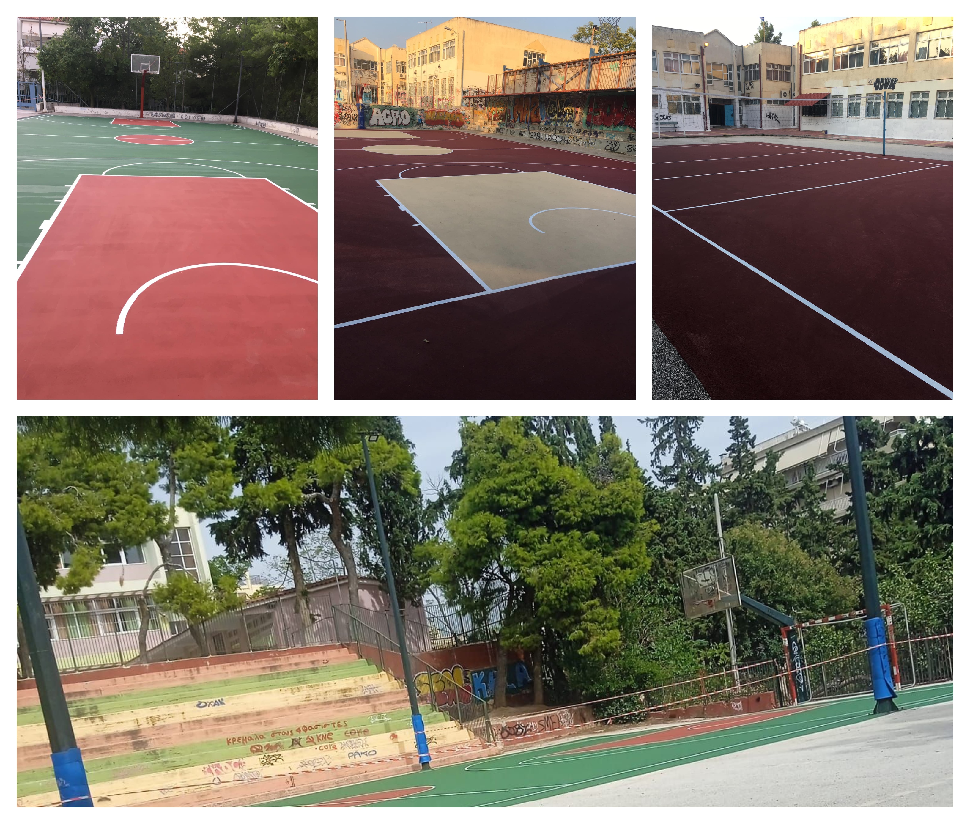 Νέα γήπεδα μπάσκετ και βόλεϊ σε τρία σχολεία του Δήμου